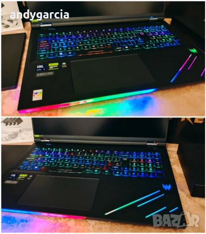 NVidia RTX 5080 16GB/Intel Ultra 9 275HX/32GB RAM/1TB SSD/18 Mini LED 250hz/Acer Predator Helios AI, снимка 12 - Лаптопи за игри - 53889096