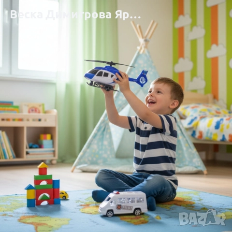 Комплект полицейски хеликоптер и бус S.W.A.T., снимка 3 - Влакчета, самолети, хеликоптери - 52679459