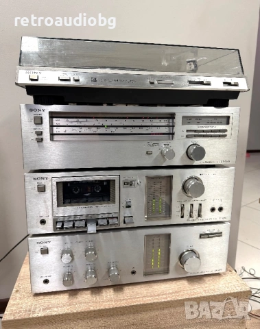 🔈Винтидж аудио сет SONY - усилвател, дек, тунер и грамофон🔈, снимка 2 - Аудиосистеми - 53771376