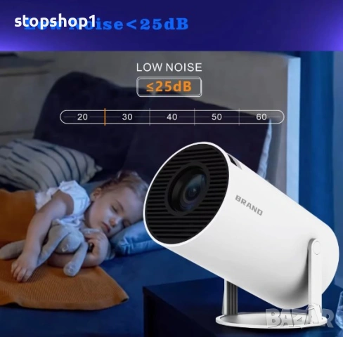 Преносим видео проектор HY300, Smart 4K Ultra HD с WiFi6, вграден високоговорител, автофокус, Blueto, снимка 6 - Плейъри, домашно кино, прожектори - 53647614