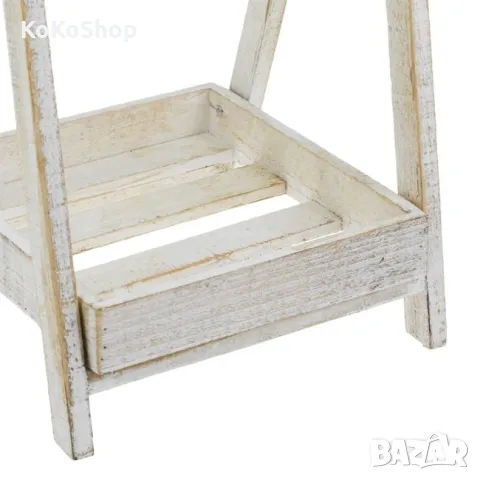 Цветарник-36x29x80 см./дървен цветарник на две нива/цветарник, снимка 4 - Градински мебели, декорация  - 50062702