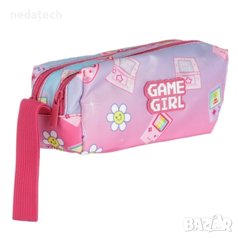 Ученически несесер, Розов,  21x8x8 см., снимка 3 - Ученически пособия, канцеларски материали - 51579561