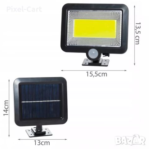 Водоустойчива соларна LED лампа + Сензор за движение, снимка 3 - Соларни лампи - 46387570