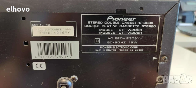 Дек Pioneer CT-W208R, снимка 5 - Декове - 50876167