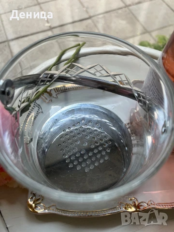 Кристална ледарка с метална дръжка , снимка 3 - Прибори за хранене, готвене и сервиране - 51112161