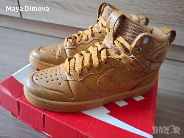 Nike Сникърси Court Borough Mid 2 Boot Кафяв , снимка 2 - Детски маратонки - 50342916