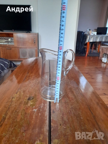 Стара стъклена кана,каничка #12, снимка 2 - Други ценни предмети - 53010476