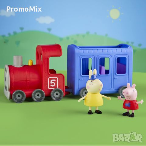 Влака на зайчетата Hasbro F3630FF2 Peppa Pig Miss Rabbit Детско влакче с Пепа Пиг и Мис Заек играчка, снимка 3 - Влакчета, самолети, хеликоптери - 46745941