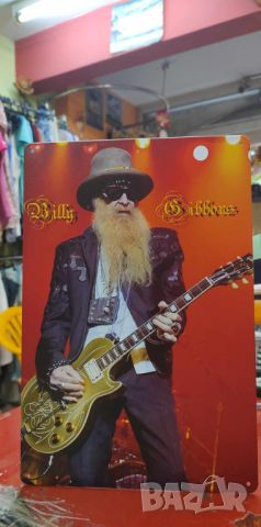 Billy Gibbons-метална табела (плакет), снимка 2 - Китари - 45687455