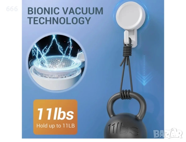 6 броя Мощни Вакуумни Вендузни Куки, снимка 3 - Други стоки за дома - 54183218