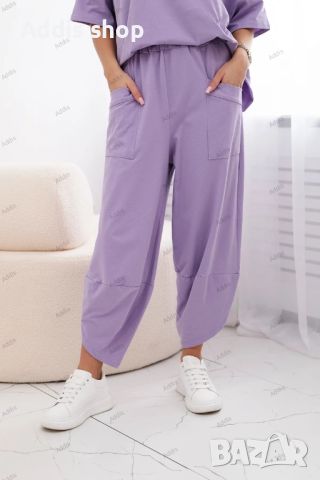 Дамски памучен комплект блуза + панталон, 3цвята , снимка 10 - Комплекти - 45669920
