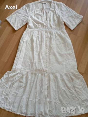 Нова бяла 2-3ХЛ рокля, снимка 3 - Рокли - 45382967