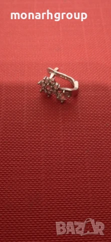 Сребърна обеца, снимка 4 - Обеци - 51058412