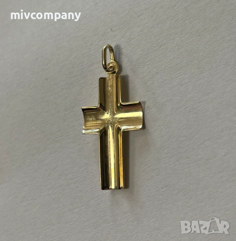 Златна висулка(кръст) 1.34гр., снимка 3 - Колиета, медальони, синджири - 53538730