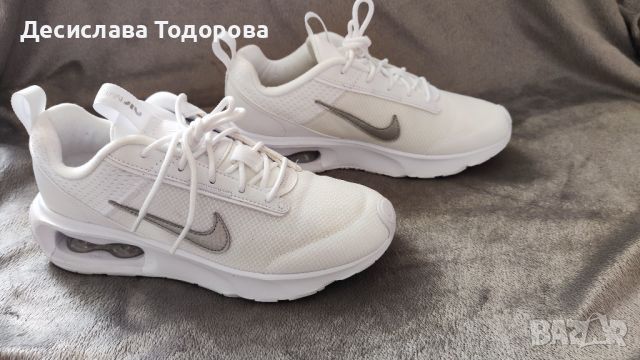 Маратонки Nike Air Max INTRLK LITE с еко кожа, Бял, Сребрист, 6.5 - №37.5, снимка 3 - Маратонки - 45873932