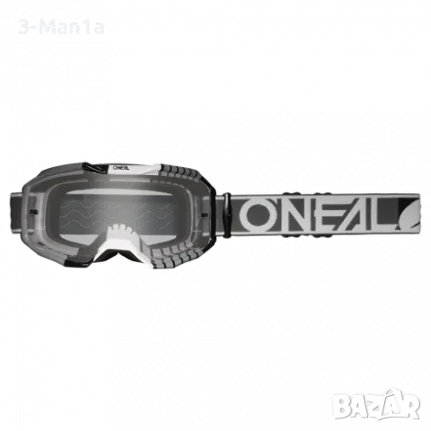 Мотокрос очила O'NEAL B-10 DUPLEX GRAY/WHITE/BLACK - CLEAR V.24, снимка 1 - Спортна екипировка - 47365830