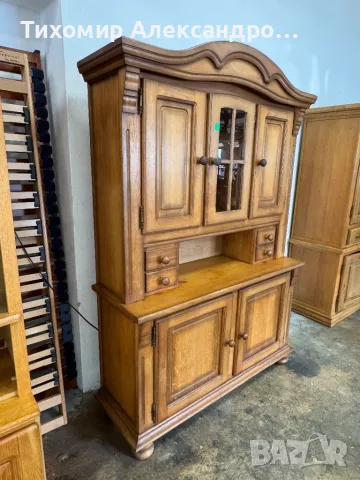 Шкаф - витрина от дъбов масив, снимка 5 - Шкафове - 50063788