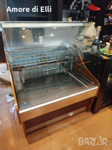 Професионална сладкарска витрина „Братя Чичеклиеви“ – Инокс, Падащо стъкло (1м), София , снимка 4 - Витрини - 53939301