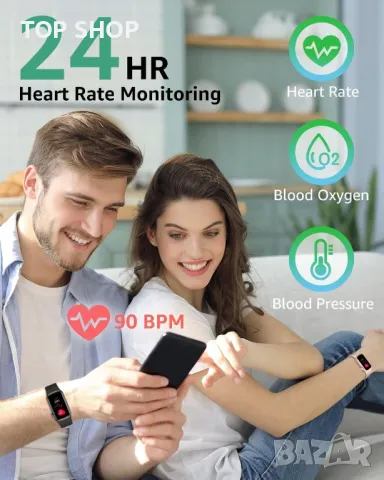 IMFRCHCS Смарт часовник 1,47" цял екран IP68 водоустойчив за Android iOS, снимка 5 - Смарт гривни - 49937567