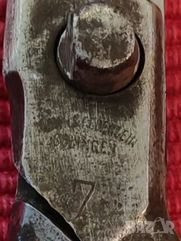 Стара шивашка ножица Solingen,Mann & Federlein. , снимка 3 - Антикварни и старинни предмети - 50535688