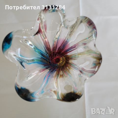 Антикварна кристална ваза Art Glass Sommerso Sanyu Япония , снимка 13 - Други ценни предмети - 45036670