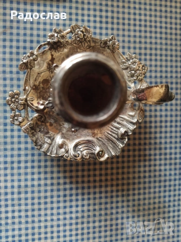 посребрен свещник, снимка 6 - Декорация за дома - 54269798