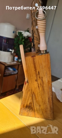 Два ножа, ножица за кости и точило-на поставка, снимка 5 - Аксесоари за кухня - 52152898