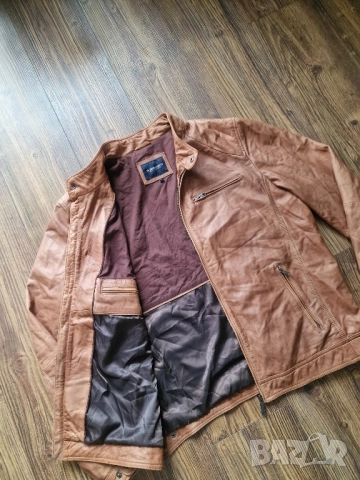 Страхотно мъжко кожено яке MARIO CONTI размер 2XL, снимка 8 - Якета - 52398997