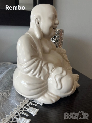 Порцеланова статуетка на Буда, снимка 5 - Антикварни и старинни предмети - 51589613