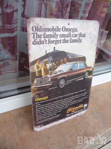 Метална табела кола Oldsmobile GM Omega семеен автомобил американска, снимка 2 - Рекламни табели - 46197909