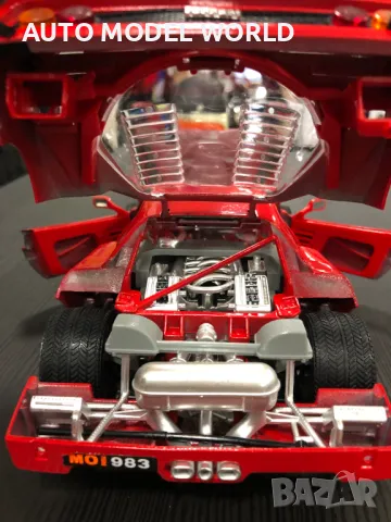 Метална колекционерска количка BURAGO FERRARI F40 мащаб 1:18 NEW, снимка 7 - Колекции - 47108373