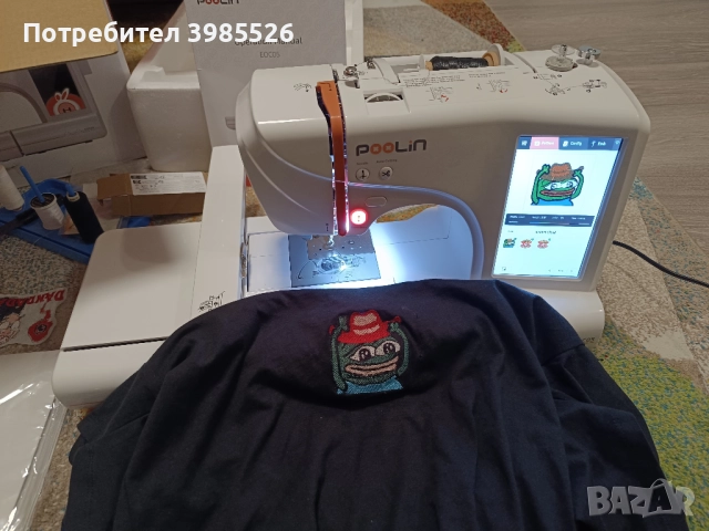 Бродираща машина POOLIN EOC05 / Embroidery Machine, снимка 4 - Шевни машини - 51840601