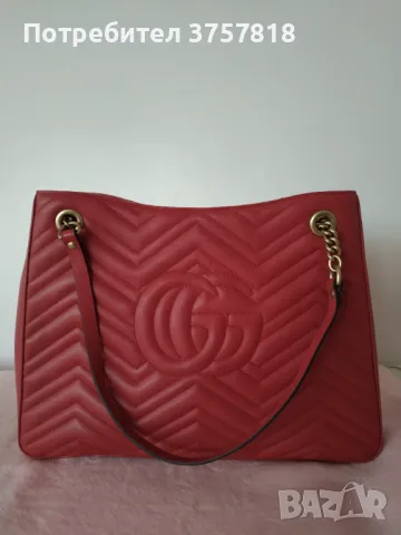 Чанта Gucci естествена кожа, снимка 2 - Чанти - 49072599