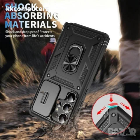 Samsung Galaxy S25 Ultra Удароустойчив Ring Holder Калъф и Протектор, снимка 10 - Калъфи, кейсове - 51427365