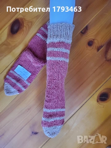 Ръчно плетени дамски чорапи от вълна размер 38/39/, снимка 1