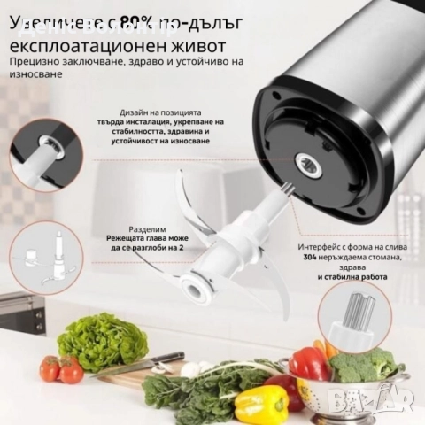 Електрически чопър с купа от неръждаема стомана Royalty Line RL-MCE300.34.18 / RL-MCE600.34.18, снимка 6 - Чопъри и пасатори - 52435937