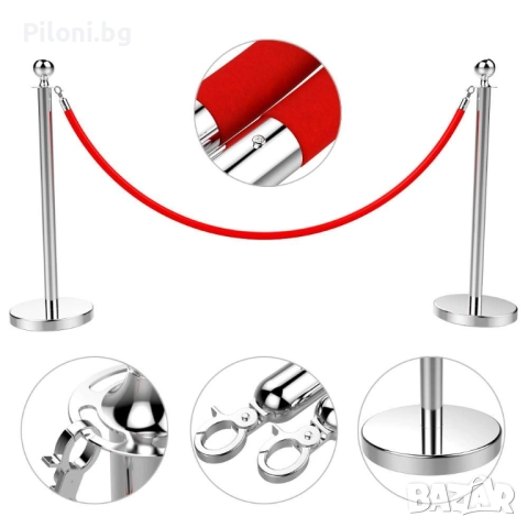 Ограничителна стойка/колче с въже с цвят по избор, снимка 6 - Друго търговско оборудване - 52811316