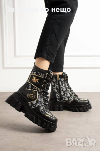 Christian Dior Дамски Черни Боти Кристиян Диор Код A1041, снимка 2 - Дамски боти - 52172722