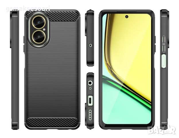 Realme C67 - Удароустойчив Кейс Гръб CARBON, снимка 4 - Калъфи, кейсове - 45672525