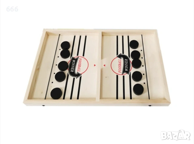 Интерактивна игра Foosball Winner, изработена от естествено дърво, 35x22 см, снимка 6 - Други - 54088915
