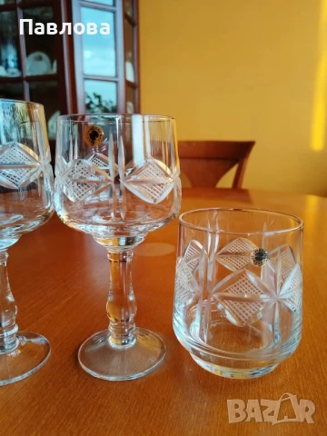 Кристални чаши серия,, Моника ромб ", снимка 3 - Чаши - 50460224
