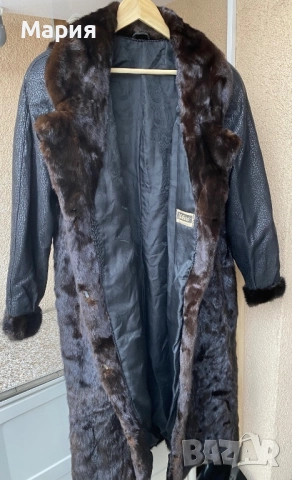 Дамско палто от норка (Nerz), кафяво, без забележки, снимка 5 - Палта, манта - 52506367