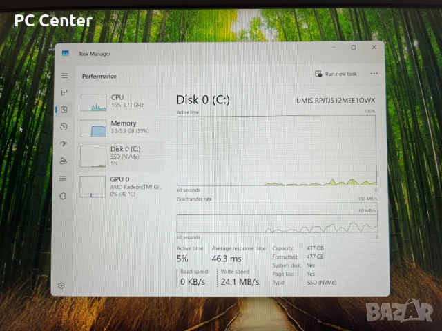 Лаптоп Lenovo IdeaPad 3, AMD Ryzen 3 3500U, 8GB ram, 512GB SSD, снимка 8 - Лаптопи за работа - 52128276