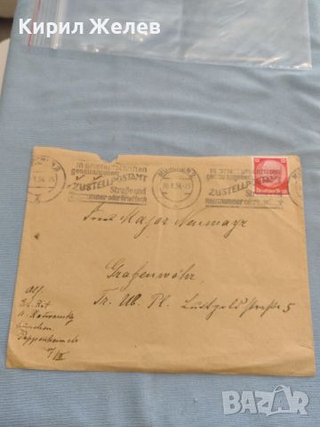 Стар пощенски плик с марки и печати Дойче Райх поща 1934г. За КОЛЕКЦИЯ ДЕКОРАЦИЯ 45770, снимка 1 - Филателия - 46414380