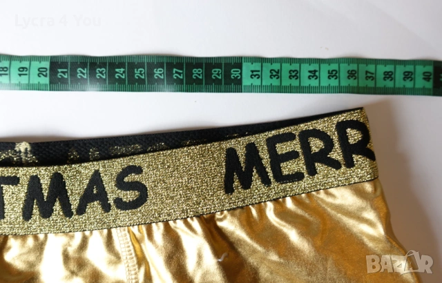 L/XL мъжки златисти боксерки с лого на талията, снимка 7 - Бельо - 54210032