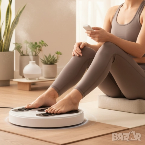 1бр./ Електронен стимулатор за стъпала EMS + TENS – безжичен масажор с червена LED светлина и дистан, снимка 4 - Друга електроника - 52001793