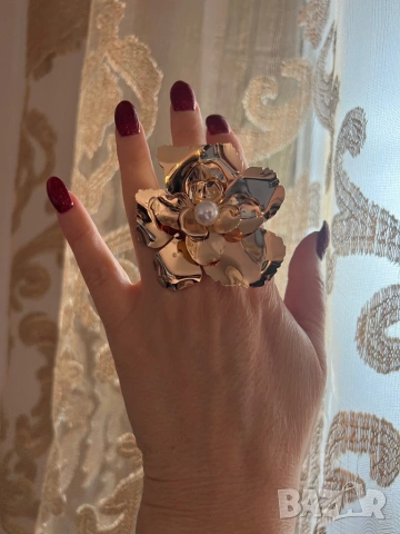 Красив масивен пръстен с кристали, снимка 18 - Пръстени - 53926677