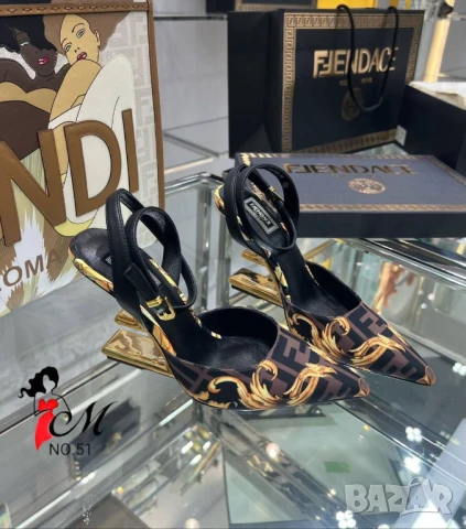 обувки на ток fendi versace, снимка 3 - Дамски ежедневни обувки - 50769912