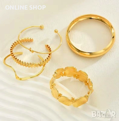 Комплект от пет елегантни бохемски гривни във винтидж стил, снимка 6 - Гривни - 53715573