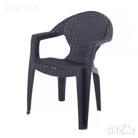 Комфортен полипропиленов стол - Черен, снимка 2 - Столове - 44979172